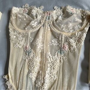 Vintage Victorias Secret Bustier Rare Elegant Lace Corset Top